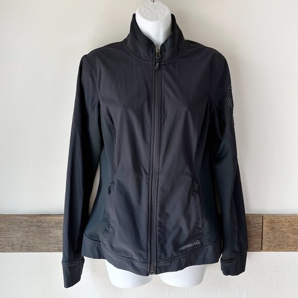Merrell Aeroblock Black Embroidered Jacket Coat M - Picture 6 of 6